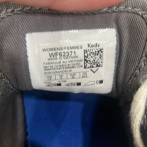 Keds Women's Size 7.5 Tour 2 Black White Classic Canvas Lace-Up Sneakers WF62371 - Picture 9 of 11